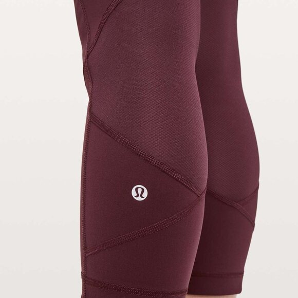 Lululemon Pace Rival Crop in Dark Adobe (Burgundy Maroon) 22" Length, Size 4 EUC - Picture 8 of 9